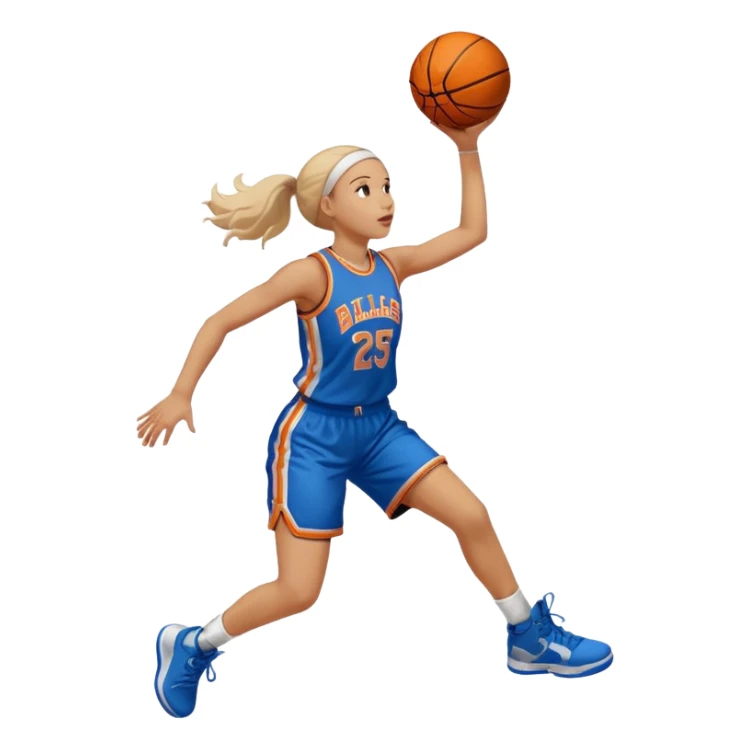 Basketball dunk girl sticker