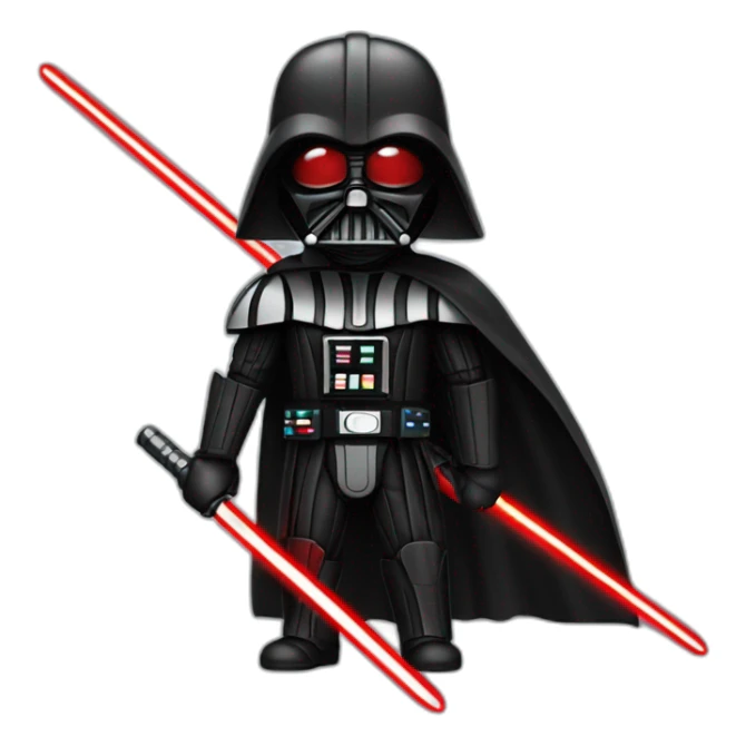 Darth Vador with red saber sticker