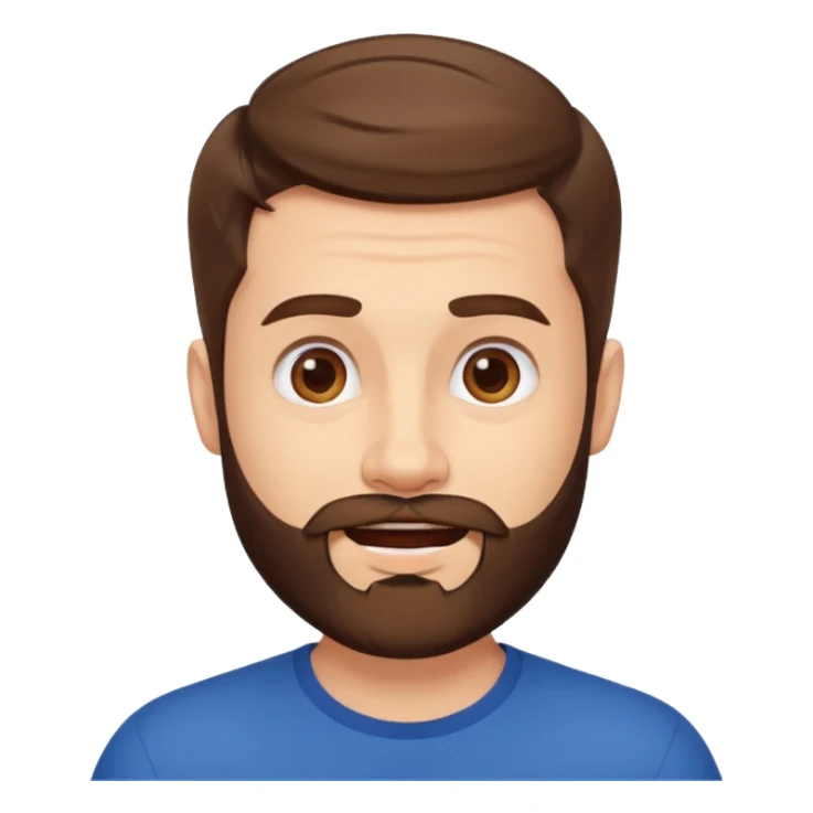 
<emoções>
{{Passar o sentimento de satisfação, de felicidade e leveza}}  
</emoções>

<elementos_visuais>
{{Um homem com barba média, cabelo curto e expressões fortes. De preferencia só um rosto flutuante}}  
</elementos_visuais> sticker