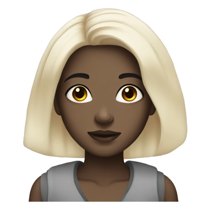 pale girl with black hair skincare sticker