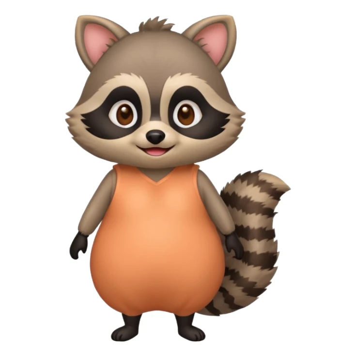 Raccoon in a peach costume 🦝🍑  sticker