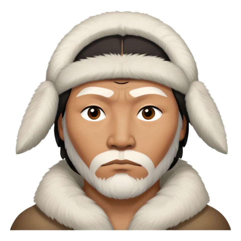 Inuit men photorealistic serious sticker