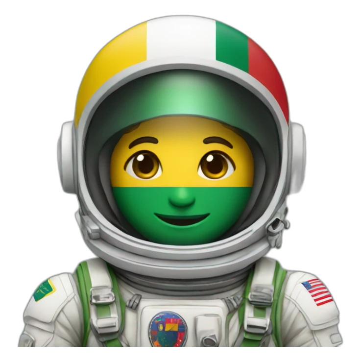 astronaut with republic of lithuania (europe) flag sticker