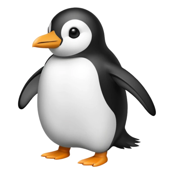 Un pingüino escondiéndose en la niebla sticker