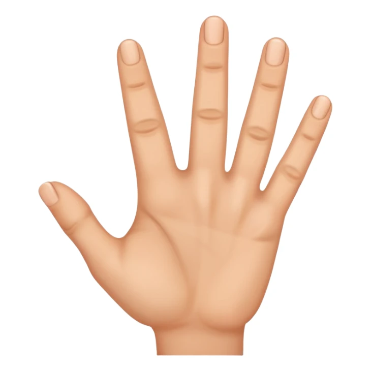 back of mans hand four fingers sticker