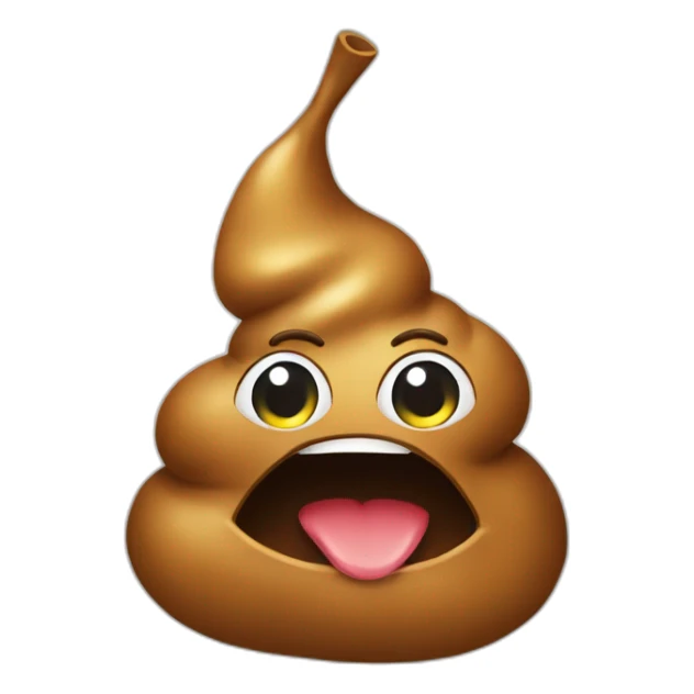 Poop holding a banner with the text 'Perftet!' sticker