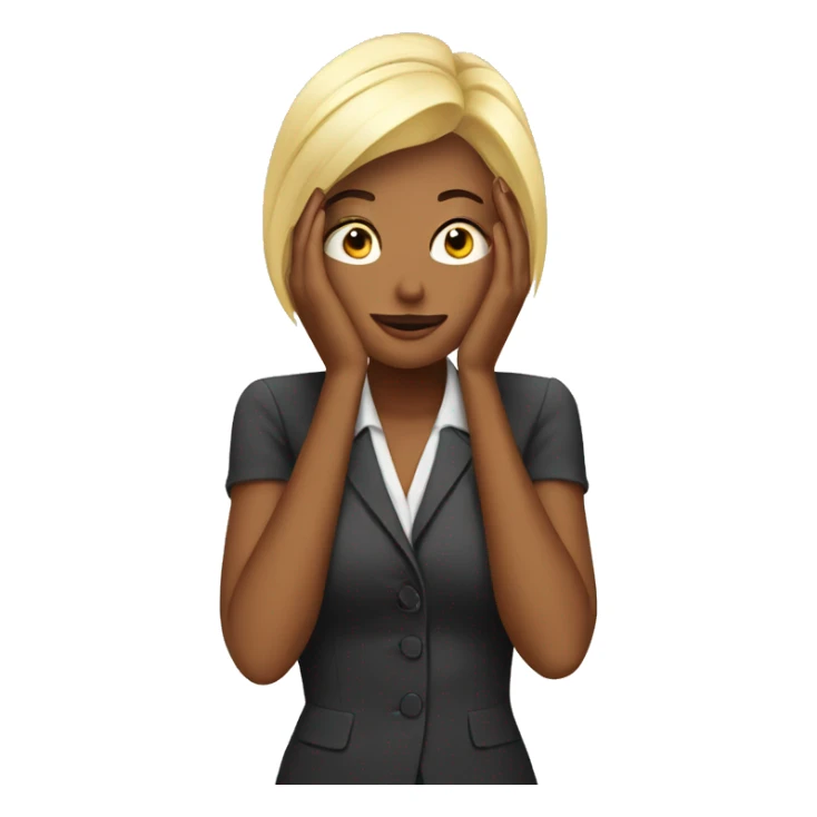 Business woman face palm sticker