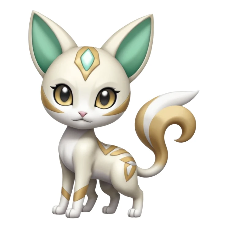 Meloetta-Gatomon-Pokémon-Fakémon-fusion-hybrid-creature sticker
