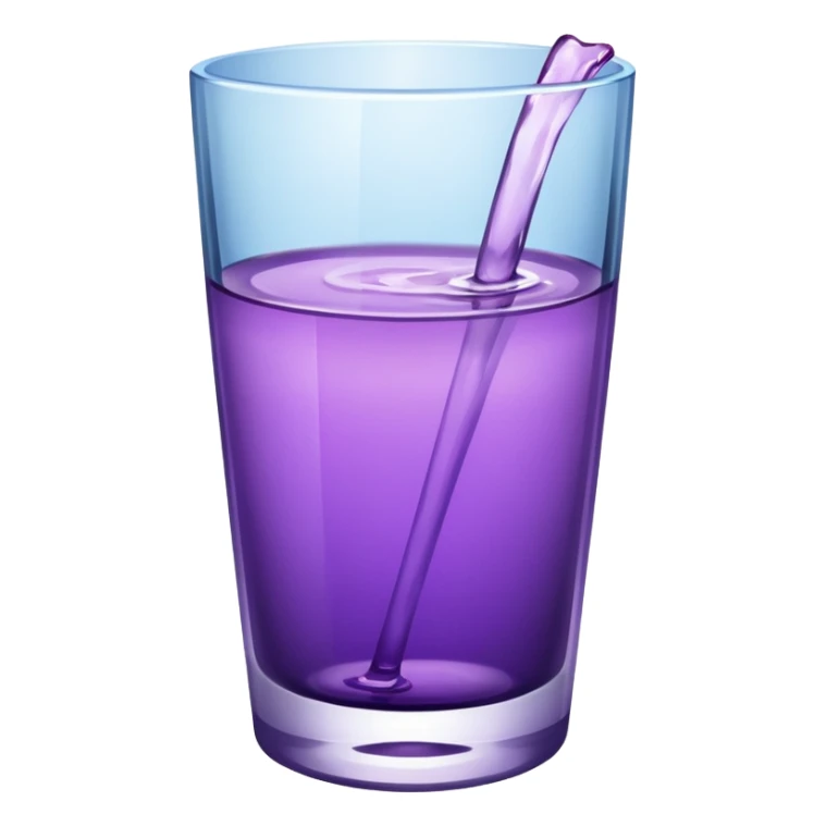 glass of purple water sticker