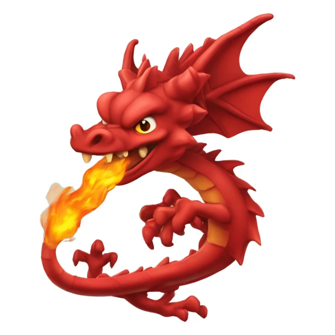 Dragão Vermelho cuspindo fogo  sticker
