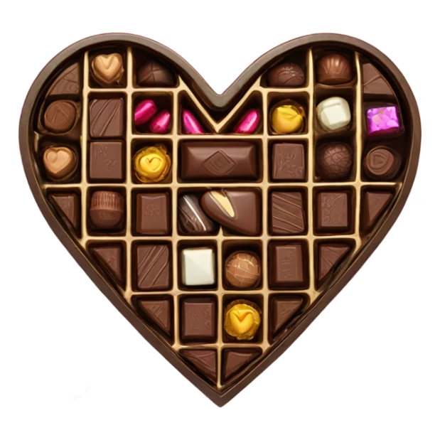 Heart shaped box of chocolates  sticker