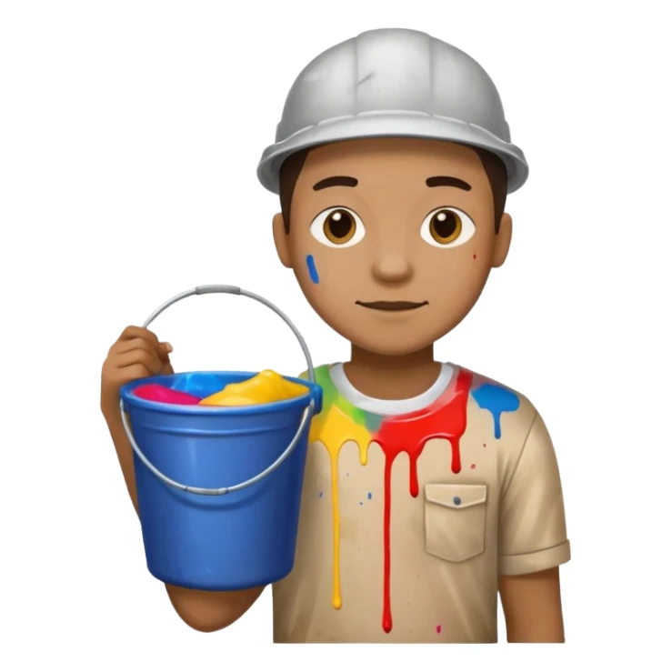 Poster Paster + bucket, Street Artist. sticker