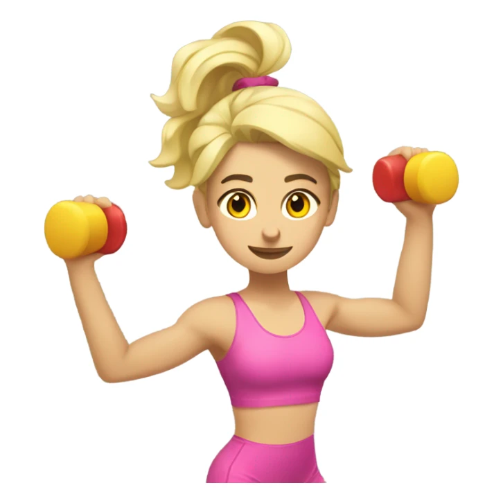 Chica rubia haciendo gimnasia sticker