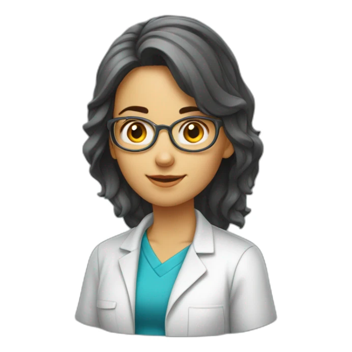 Fille qui étudie de la physique chimie  sticker