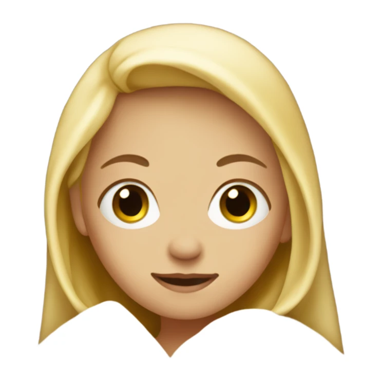 Blonde girl in blanket sticker