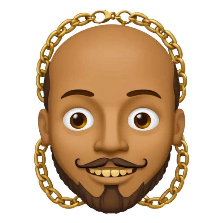 Shakespeare in claymation style with gold chains and teeth sticker