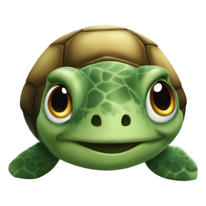 Sea turtle with disturbed look on his face  sticker
