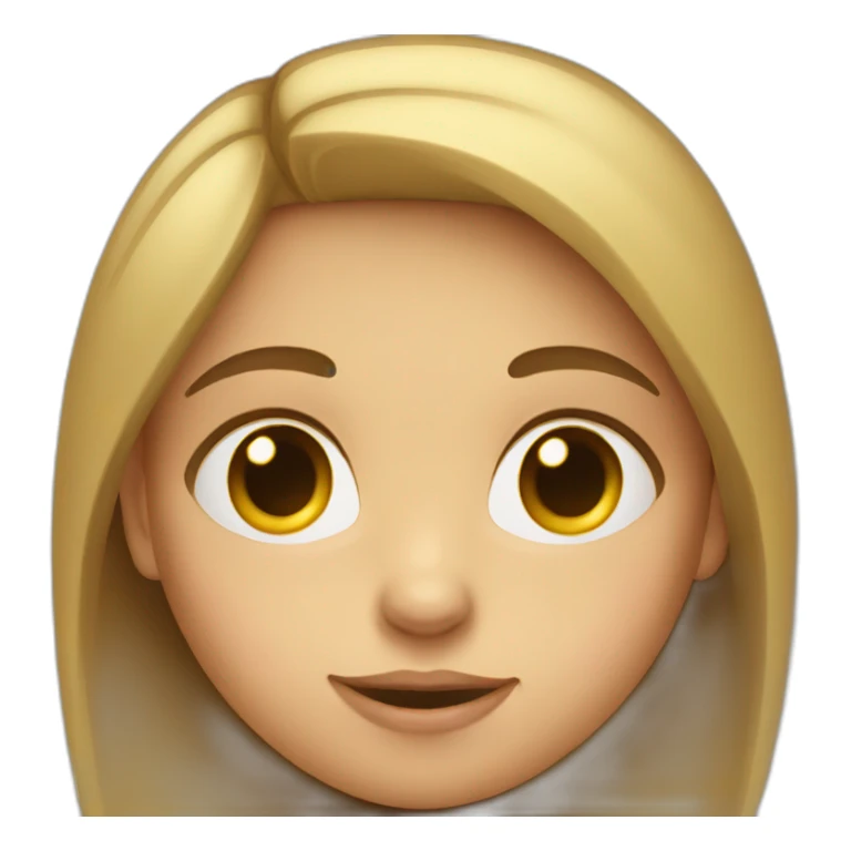 Girl's full head with crossed eyes looking up sticker