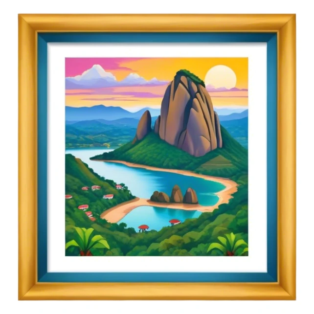 Cinematic Realistic Guatapé Rock Emoji sticker