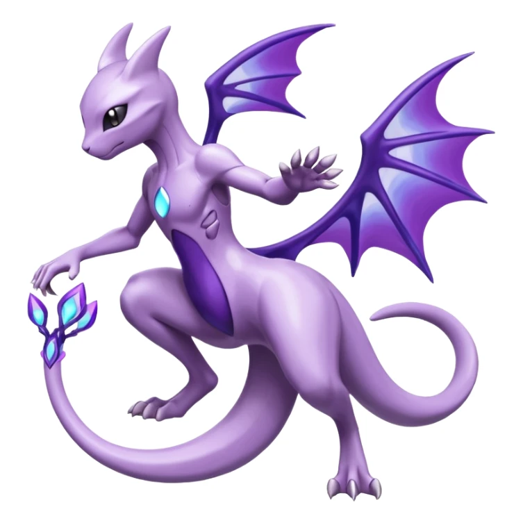 Mewtwo-Lunala-Fakémon-hybrid-creature (full body)  sticker