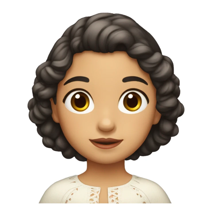 niña castaña clara pelo corto  sticker