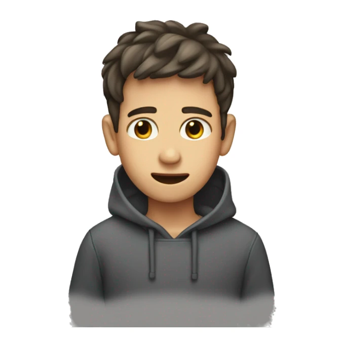 a boy who's being pulled by his ears and has a big neck. sticker