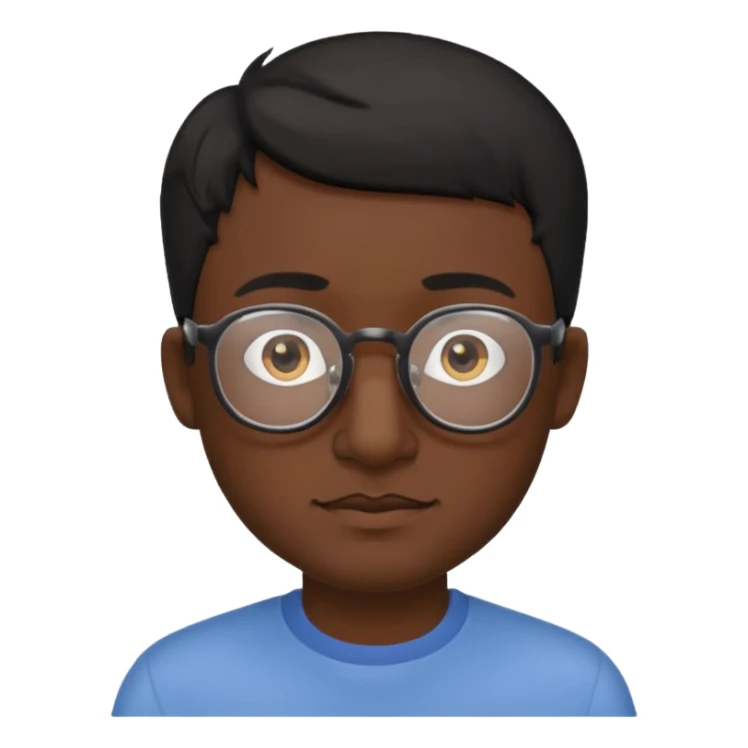 Emoli hombre con lentes poco cabello negro y nariz grande sticker