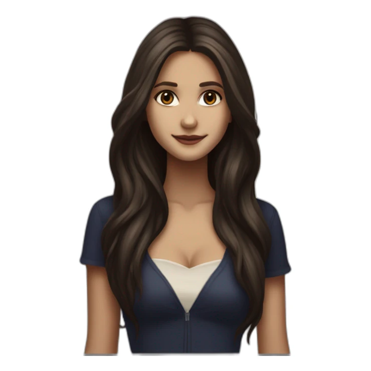 Elena Gilbert un vampire diares with long hair by Nina dobrev sticker