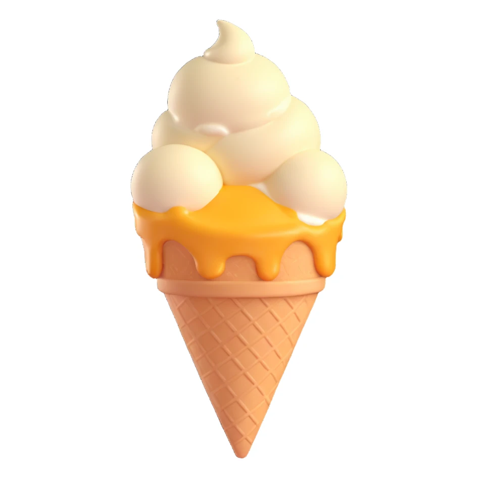 a scoop of ice cream sticker