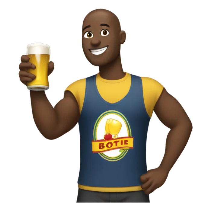 Patrice talon entrain de boire la bière  sticker