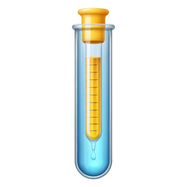 a test tube with a zipper sticker