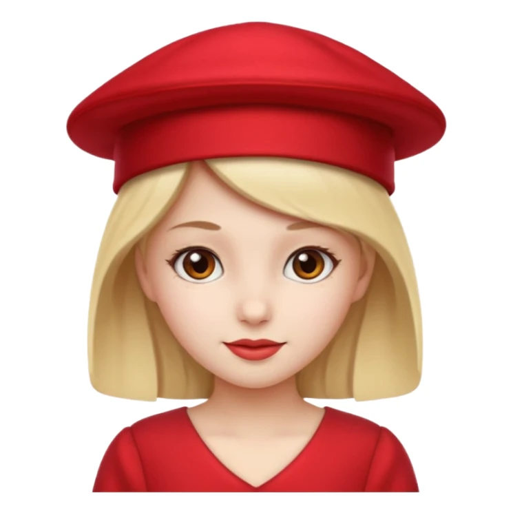 red hat and red dress girl sticker