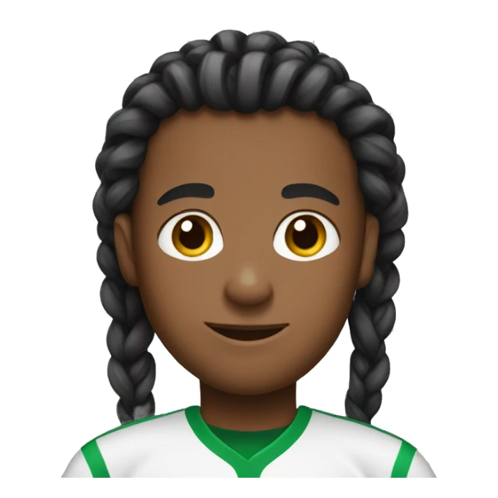 boy with braids and a jersey on sticker