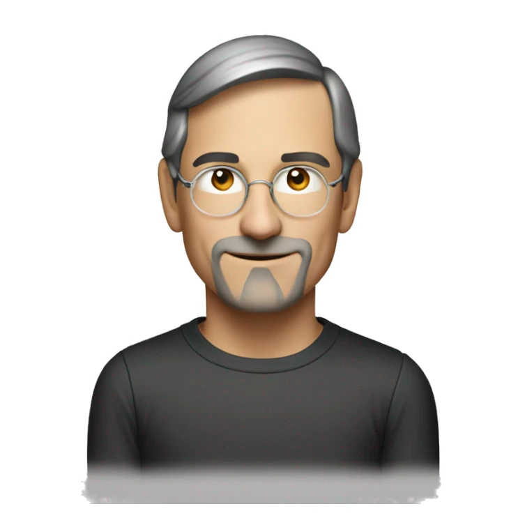  young Steve jobs is happy sticker