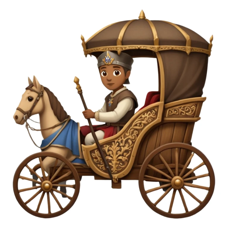 in medieval period  a man in a Carriage sticker