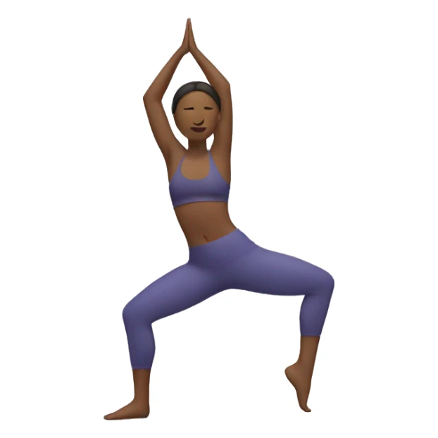 Yoga pose standing on one leg with other in air with arms in a binding in front of chest sticker