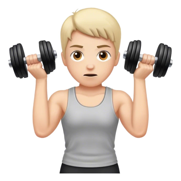 holding dumbbells and shrugging shoulders up sticker