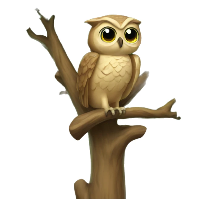 Owl on top of a tree sticker