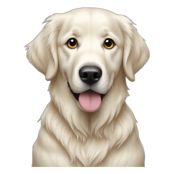 Pépé the confused white golden retriever sticker