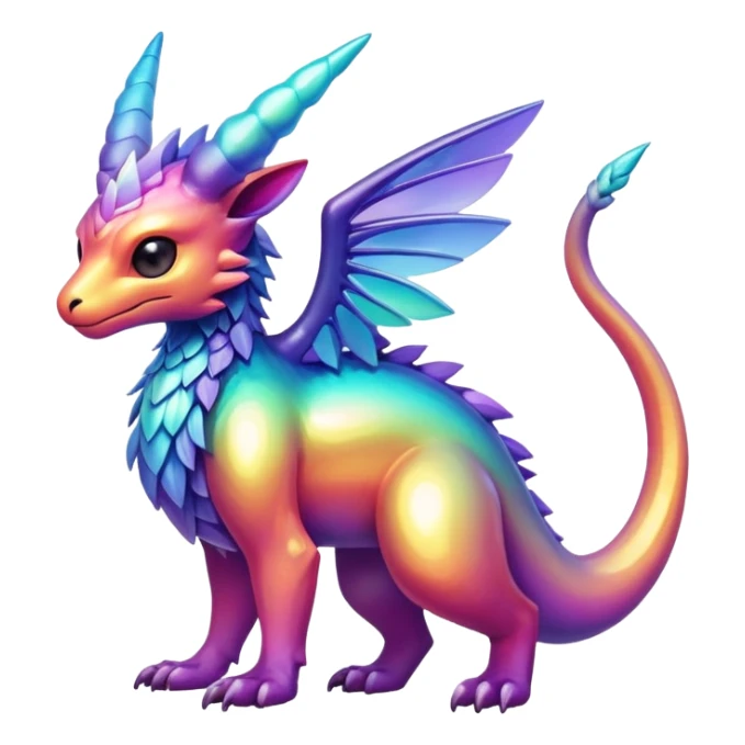 Epic divine legendary complex detailed iridescent gradients aesthetic-Fakémon-creature-scenery sticker