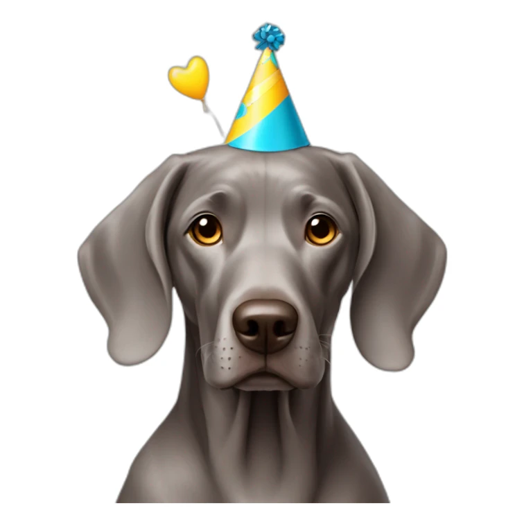 weimaraner birthday sticker