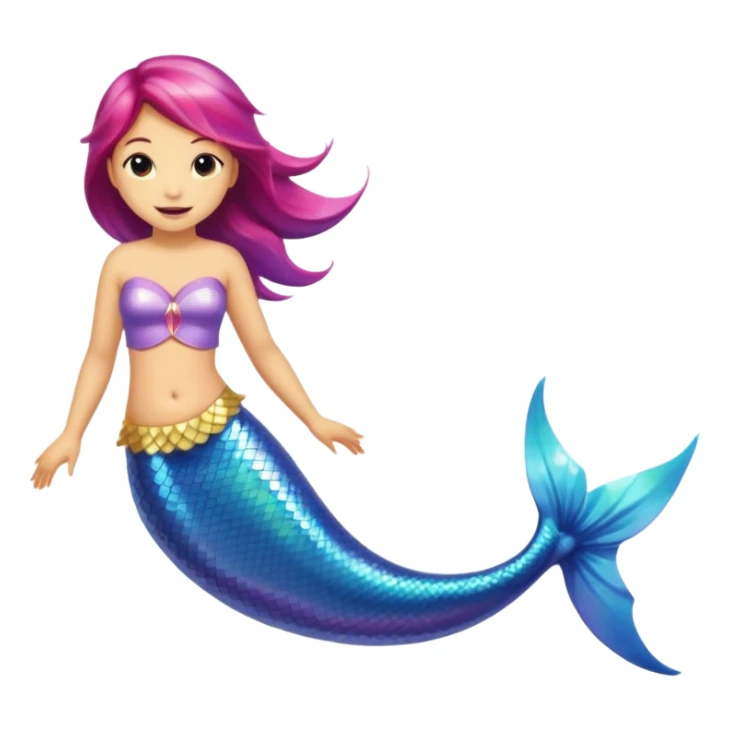 Shark with and mermaid tail sticker