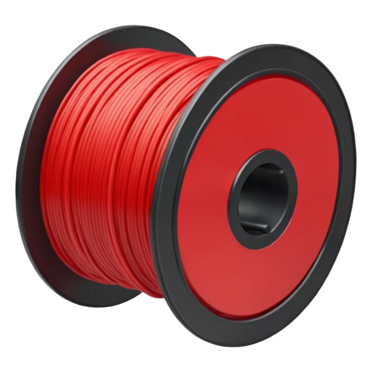 spool of red filament sticker