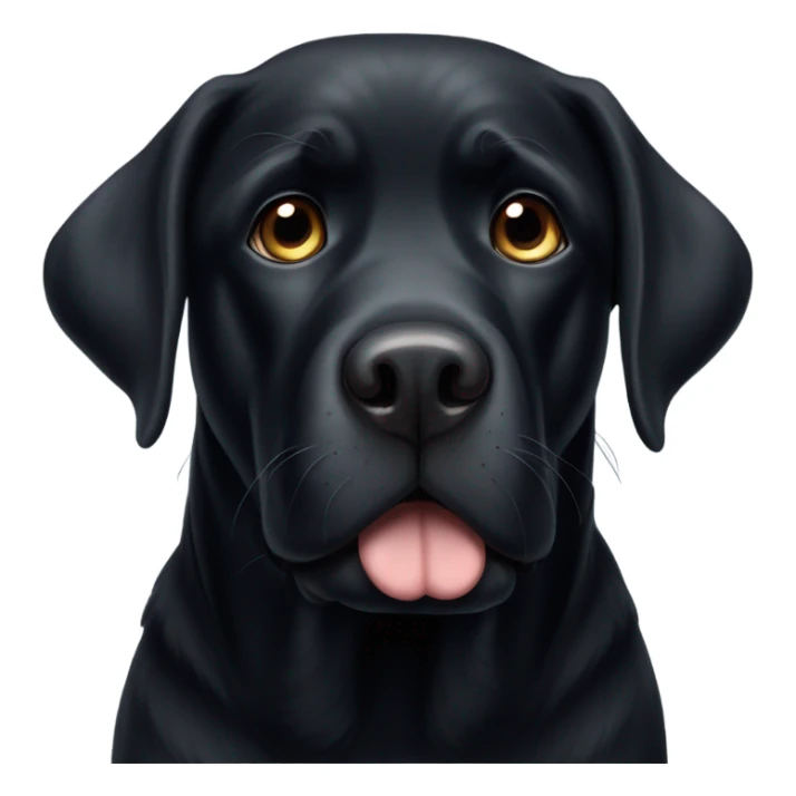 Sad puppy eyes black Labrador sticker