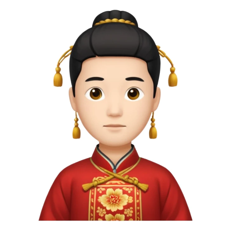 chinese male in 1800s sticker