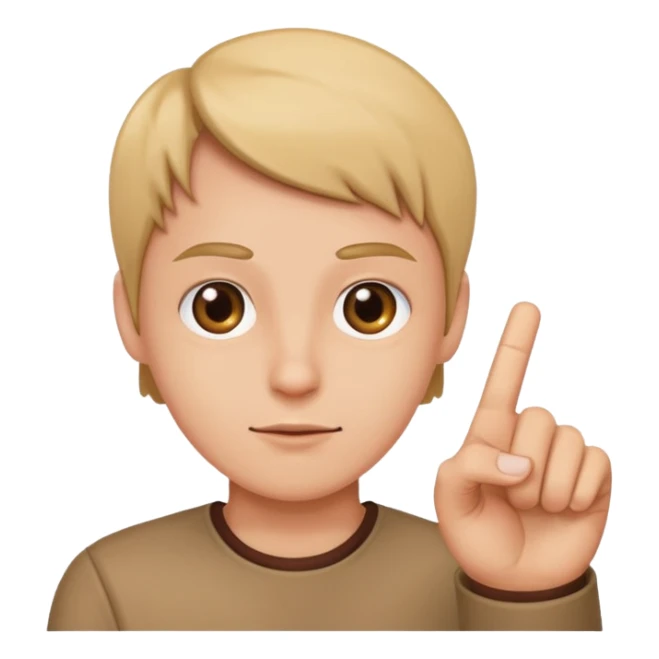 Straight face emoji flipping the bird sticker