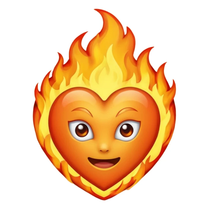 fireheart with letter A sticker