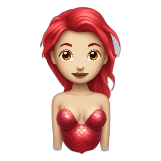 mermaid with red eyes sticker