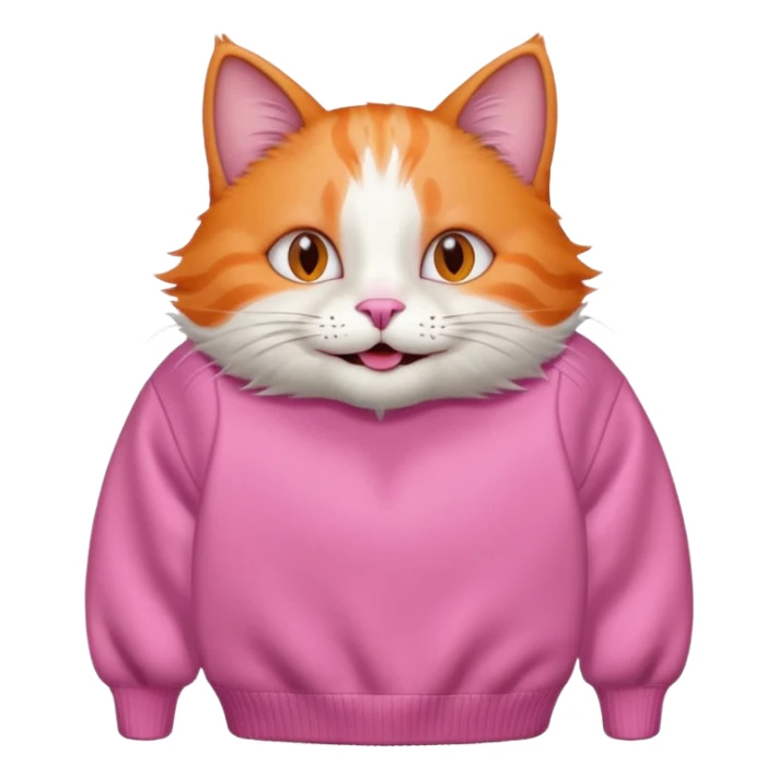 happy cat in a balenciaga sweater sticker