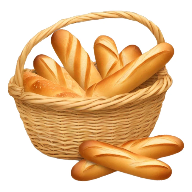 Basket of baguettes sticker